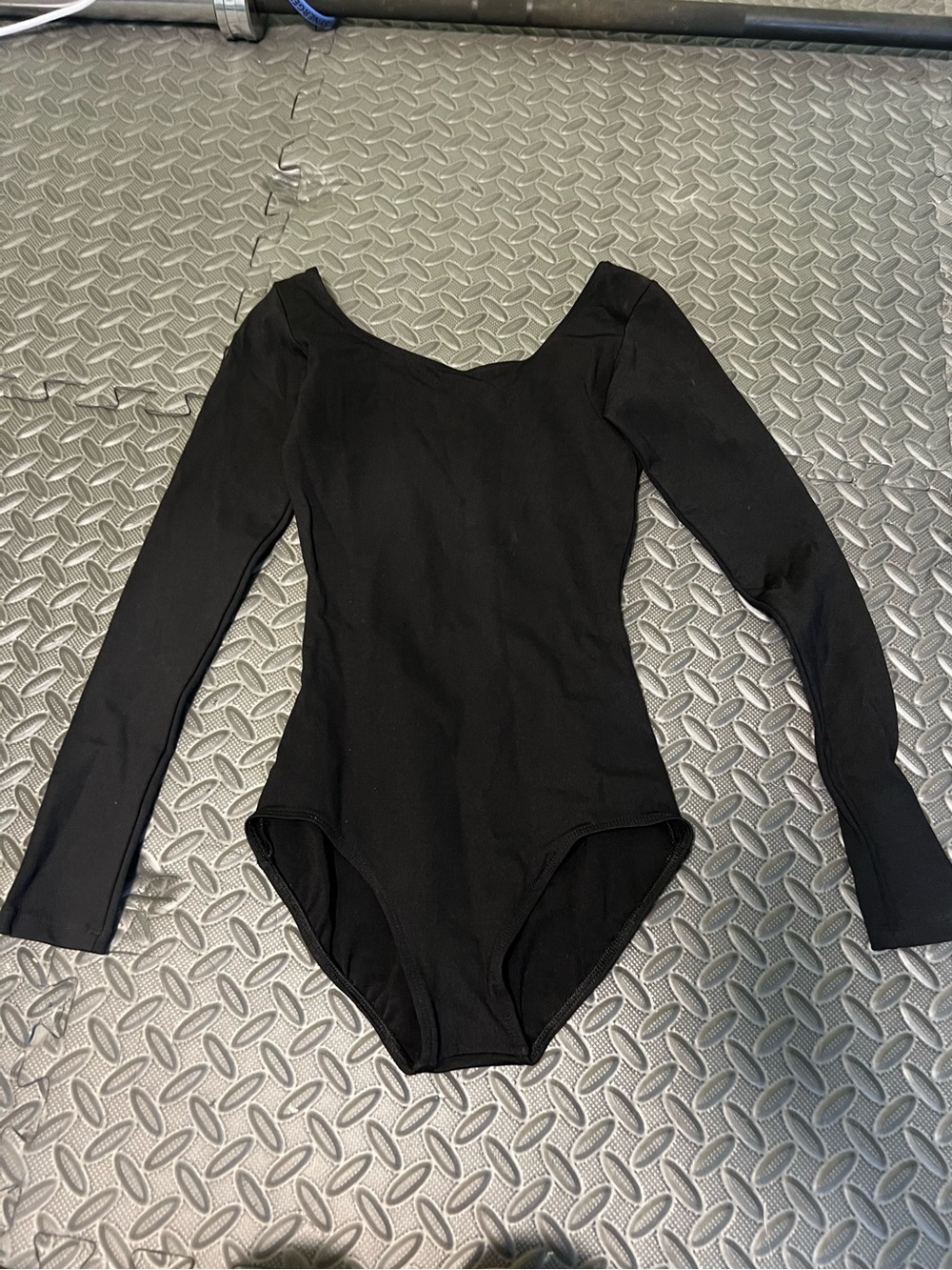 Capezio Black Long Sleeve Leotard Bodysuit | Rave Festival Halloween Costume